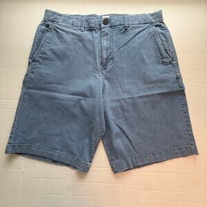Gap Men's 10" Flat Front Chino Style Casual Cotton Stretch Shorts Size 34 Denim